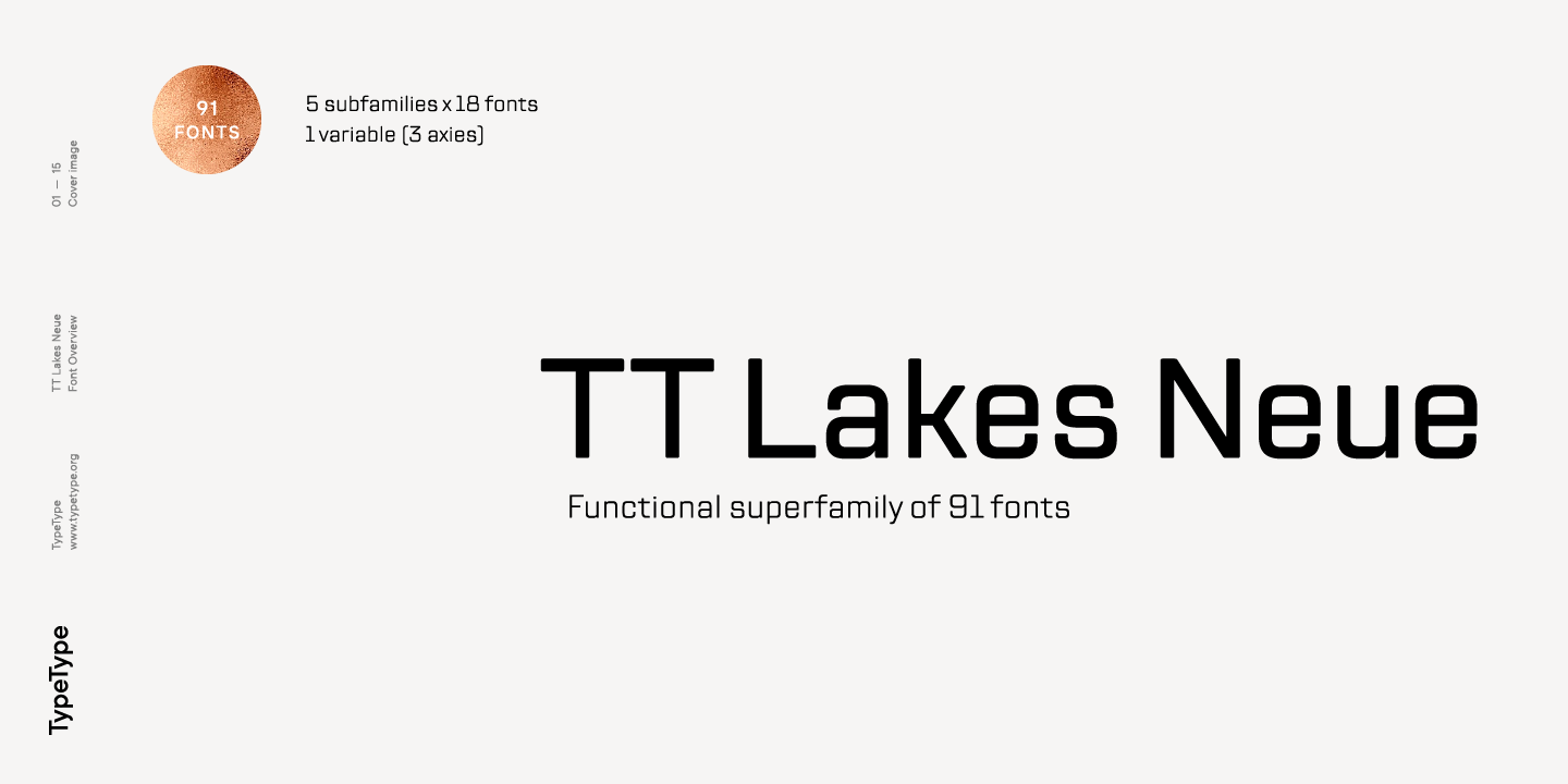 Schriftart TT Lakes Neue Expanded